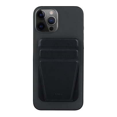 Магнитный бумажник с функцией стенда UNIQ LYFT Magnetic (MGSNAPONCH-LYFTBLK) Черный