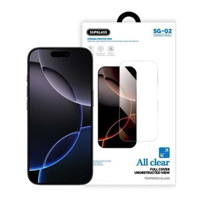 Защитное стекло для iPhone 14/13/13 Pro/16E (6.1) Supglass SG-02 Transparent Glass All Clear, прозрачный