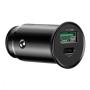 Автомобильное зарядное устройство Baseus Circular Metal PPS Quick Charger Car Charger 30W (CCYS-C01) Черный