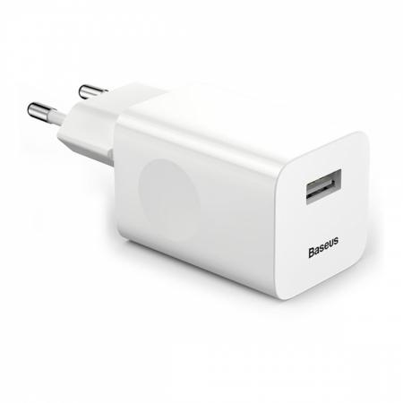 Зарядное устройство Fast Charger Baseus QC 3.0 USB-A 24Вт (CCALL-BX02) Белый