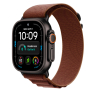 Apple Watch Ultra 4, 49 мм корпус из титана цвета «Black», ремешок Alpine Loop цвета «Burgundy» размера S