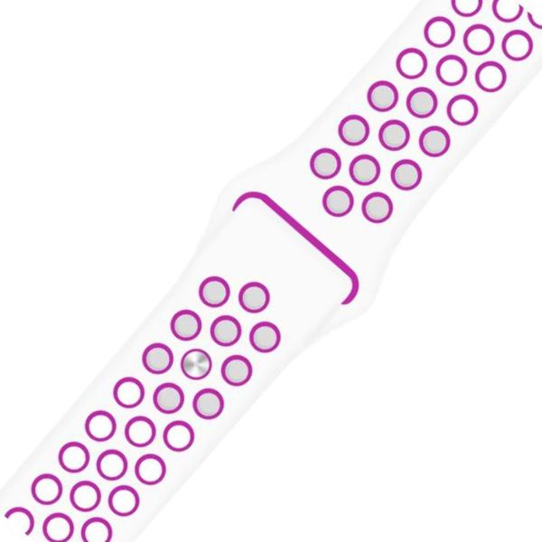 Ремешок для Apple Watch 42/44 mm Nike+ Silicone Sport Band Бело-сиреневый