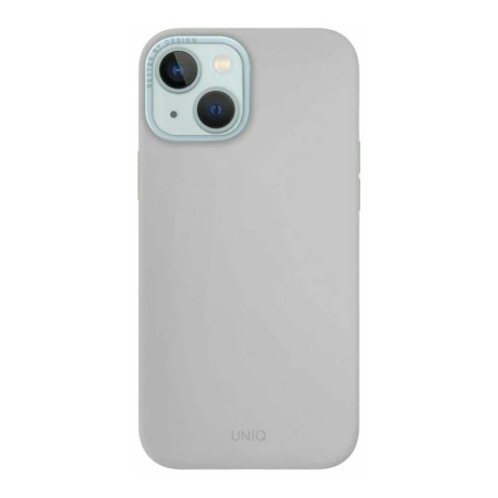 Чехол для iPhone 15 с Magsafe UNIQ Lino (IP6.1(2023)-LINOHMCGRY) Серый