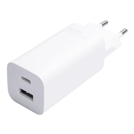 Зарядное устройство Xiaomi GaN Charger USB-A + 2 USB Type-C 65Вт BHR5515GL (AD652GEU) Белый