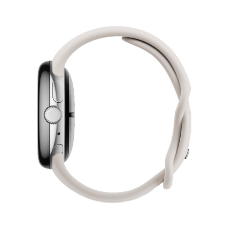 Часы Pixel Watch 3, 41 мм, Wi-Fi, Polished Silver/Porcelain, серебристый