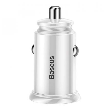 АЗУ Baseus 2 USB Quick Charger 30W Circular Plastic A+A Dual QC3.0 (CCALL-YD02) Белый