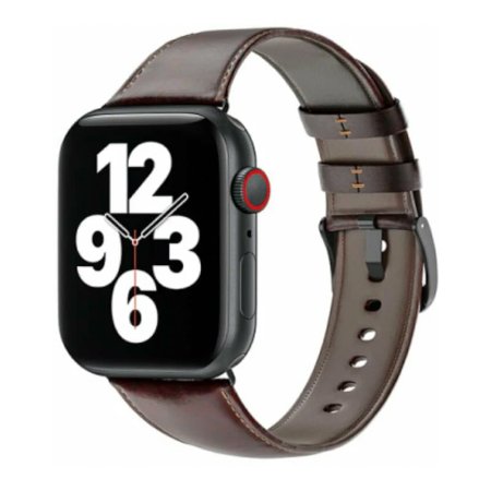 Ремешок для Apple Watch 42/44/45/49 mm WiWU (Wi-WB003) Coffee, тёмно-коричневый