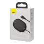Беспроводное зарядное устройство 15w Baseus Light Magnetic Wireless Charger, Type-C кабель 1,5 м (WXQJ-01) Black, чёрный