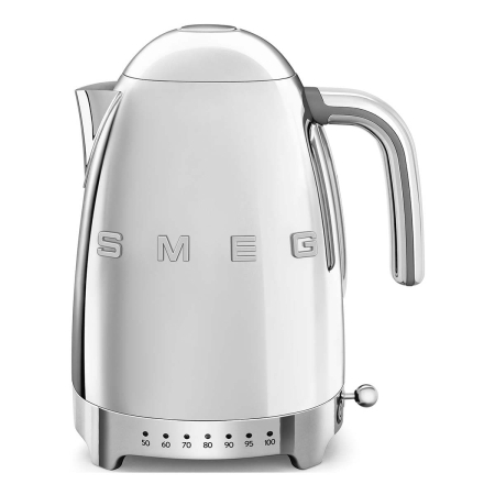 Чайник электрический SMEG 50s Style с регулируемой температурой (KLF04SSEU) Silver, серебристый