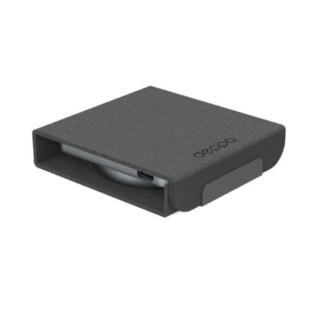Беспроводная зарядная станция Deppa 2в1 Crystal MagSafe Fold Travel QI складная (23154) Black, чёрный