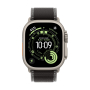 Apple Watch Ultra 3 (2025), 49 мм корпус из титана цвета «Natural», ремешок Trail Loop размера S/M цвета «Black/Charcoal»