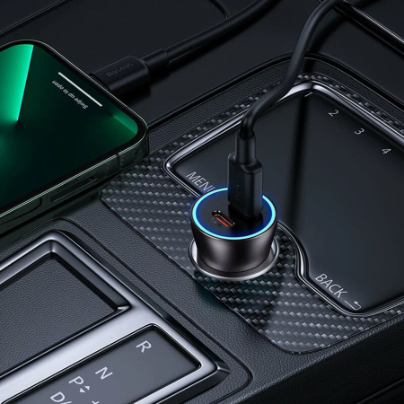 Автомобильное зарядное устройство Baseus Golden Contactor Pro Dual Fast Charger Car Charger C+C 40 Вт (CGJP000013) Dark Gray